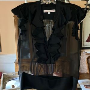 Amanda Uprichard Silk& Sheer top